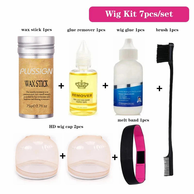 SlaySecure™ 7PCS Wig Install Kit – Lace Glue, Melt Band & More