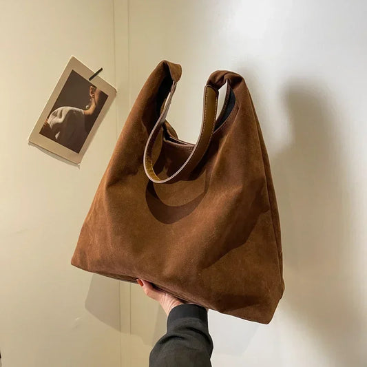 Vintage Suede Shoulder Bag